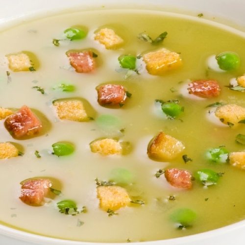 sopa de ervilha com bacon